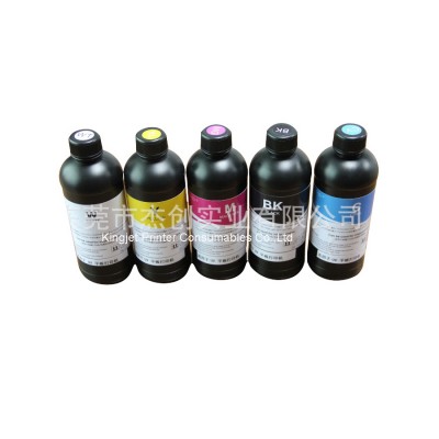 Kingjet newest improved universal hard led uv ink for epson DX5 DX6 DX7 UV flatbed printer